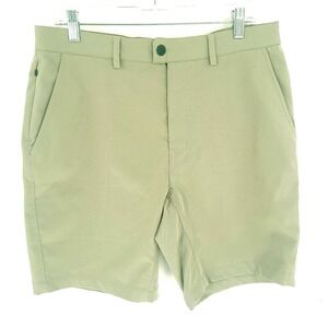 Myles Shorts Mens 34 Green Golf Performance Stretch Outdoor Chino 9" Inseam